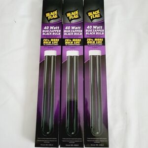 2 Black Flag 40 Watt Bug Zapper Black Light Bulbs